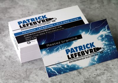 Patrick Lefebvre – Création de logo & carte d’affaires